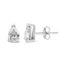 14K White Gold 1/2 Cttw Pear Shape Solitaire Lab Grown Diamond Stud Earrings (F-G Color, VS2-SI1 Clarity)-7