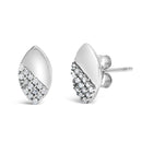 925 Sterling Silver 1/6 Cttw Diamond and Mirror Polish Pear Shape Stud Earrings (I-J Color, I2-I3 Clarity)-5