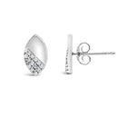 925 Sterling Silver 1/6 Cttw Diamond and Mirror Polish Pear Shape Stud Earrings (I-J Color, I2-I3 Clarity)-6
