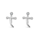 .925 Sterling Silver Diamond Accent Knife Earrings (H-I Color, I2-I3 Clarity)-1
