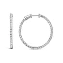 14K White Gold 1 3/4 Cttw Lab Grown Diamond Inside Out Hoop Earrings (G-H Color, VS2-SI1 Clarity)-4