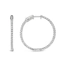 14K White Gold 1 1/2 Cttw Lab Grown Diamond Inside Out Hoop Earrings (G-H Color, VS2-SI1 Clarity)-4