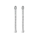 14K White Gold 1 1/2 Cttw Lab Grown Diamond Inside Out Hoop Earrings (G-H Color, VS2-SI1 Clarity)-6