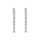 14K White Gold 5.00 Cttw Lab Grown Diamond Inside-Out Hoop Earring-2