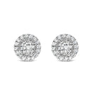 14K White Gold 3/4 Cttw Lab Grown Diamond Solitaire With Halo Stud Earrings (G-H Color, VS2-SI1 Clarity)-4