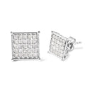 10K White Gold 3/4 Cttw Princess Diamond Composite Stud Earrings (I-J Color, I1-I2 Clarity)-5