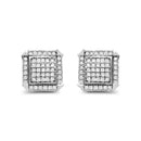 10K White Gold 1.0 Cttw Diamond  Composite with Halo Stud Earrings (H-I Color, I1-I2 Clarity)-4