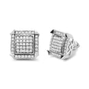 10K White Gold 1.0 Cttw Diamond  Composite with Halo Stud Earrings (H-I Color, I1-I2 Clarity)-5