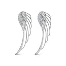 14K White Gold 1/4 Cttw Lab Grown Diamond Angel Wing Stud Earrings (F-G Color, VS1-VS2 Clarity)-4