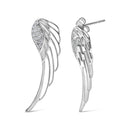 14K White Gold 1/4 Cttw Lab Grown Diamond Angel Wing Stud Earrings (F-G Color, VS1-VS2 Clarity)-5
