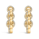 14K Yellow Gold Plated .925 Sterling Silver 1/2 Cttw Diamond Chain Link Drop Earrings (H-I Color, I1-I2 Clarity)-5
