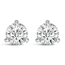 14K White Gold 2.0 Cttw 3-Prong Martini Set Brilliant Round-Cut Solitaire Lab Grown Diamond Screwback Stud Earrings (F-G Color, VS1-VS2 Clarity)-4