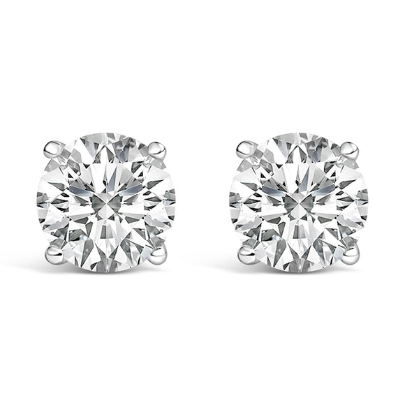 14K White Gold 1.00 Cttw Lab Grown Diamond Solitaire Stud Earrings