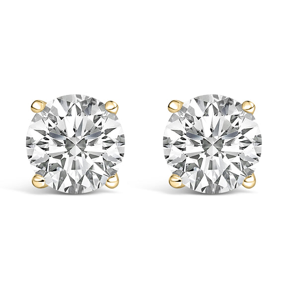 14K White Gold 1.00 Cttw Lab Grown Diamond Solitaire Stud Earrings