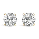 14K White Gold 1.00 Cttw Lab Grown Diamond Solitaire Stud Earrings-5