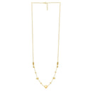 14k Yellow Gold Puff Heart Adjustable Necklace-2