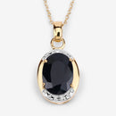 7.50 Carat Genuine Black Sapphire .925 Sterling Silver Pendant-3