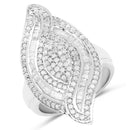 1.22 Carat Genuine White Diamond .925 Sterling Silver Ring-1