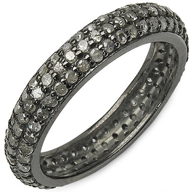 1.40 Carat Genuine TLB Diamond .925 Sterling Silver Ring