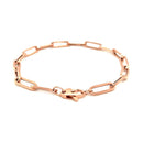 14K Rose Gold Extra Wide Paperclip Chain Bracelet-3
