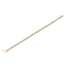 Two-Tone 10K Yellow Gold over .925 Sterling Silver 1.0 Cttw Diamond S-Curve Link Miracle-Set Tennis Bracelet (I-J Color, I3 Clarity) - 7"-9