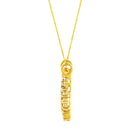 14K Yellow Gold Plated .925 Sterling Silver 3.00 Cttw Round Cut Diamond Cluster Heart 18" Pendant Necklace (K-L Color, I1-I2 Clarity)-3