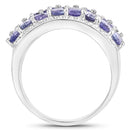 2.59 Carat Genuine Tanzanite .925 Sterling Silver Ring-2