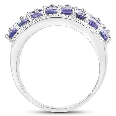 2.59 Carat Genuine Tanzanite .925 Sterling Silver Ring - 0