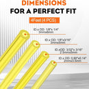 4 Sizes 4-Ft-Each Clear Fuel Line for 2-Stroke Small Engine Stihl Poulan Chainsaw Weedeater Trimmer Leaf Blower I.D.xO.D. 3/32 x 3/16 1/8 x 3/16 inch-2
