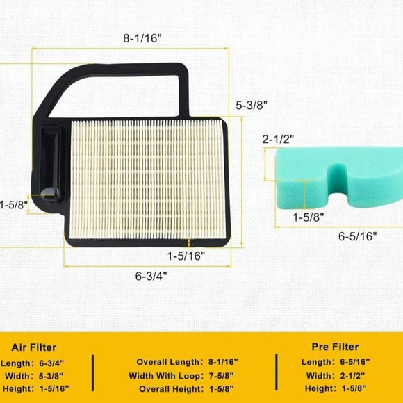 Oil Air Filter Kit for Kohler SV470 SV480 SV530 SV540 SV590 SV600 SV610 SV620 Courage Engine Mower Replace 52-050-02-S 20 083 02-S 20 083 06-S