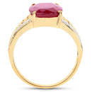7.50 Carat Glass Filled Ruby .925 Sterling Silver Ring-2