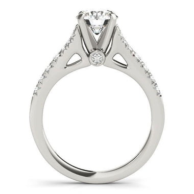 14k White Gold Split Shank Prong Set Diamond Engagement Ring (1 3/8 cttw) - 0