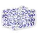1.58 Carat Genuine Tanzanite .925 Sterling Silver Ring-3