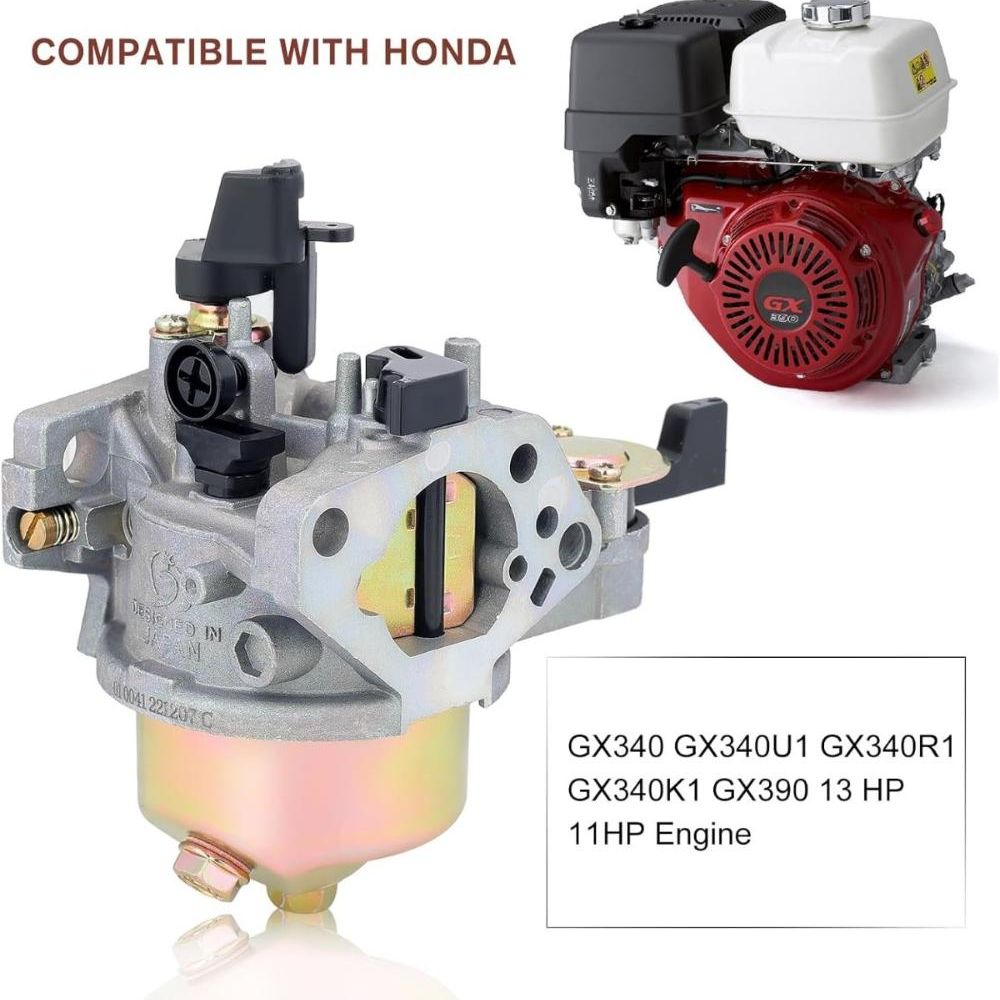 Carburetor Kit for Honda GX390 13HP GX340 11HP GX340U1 GX340R1 GX340K1 Engine Generator Lawn Mower # 16100-ZE3-V01 16100-ZF6-V00