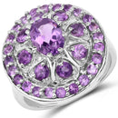 2.67 Carat Genuine Amethyst .925 Sterling Silver Ring-1