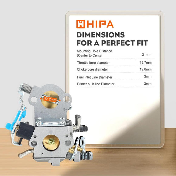 Hipa Carburetor Kit for Husqvarna 455 Rancher 455E 460 461 Chainsaw Parts Replace 531440701 544883001 WTEA-1-1 WTA-29 C1M-EL35
