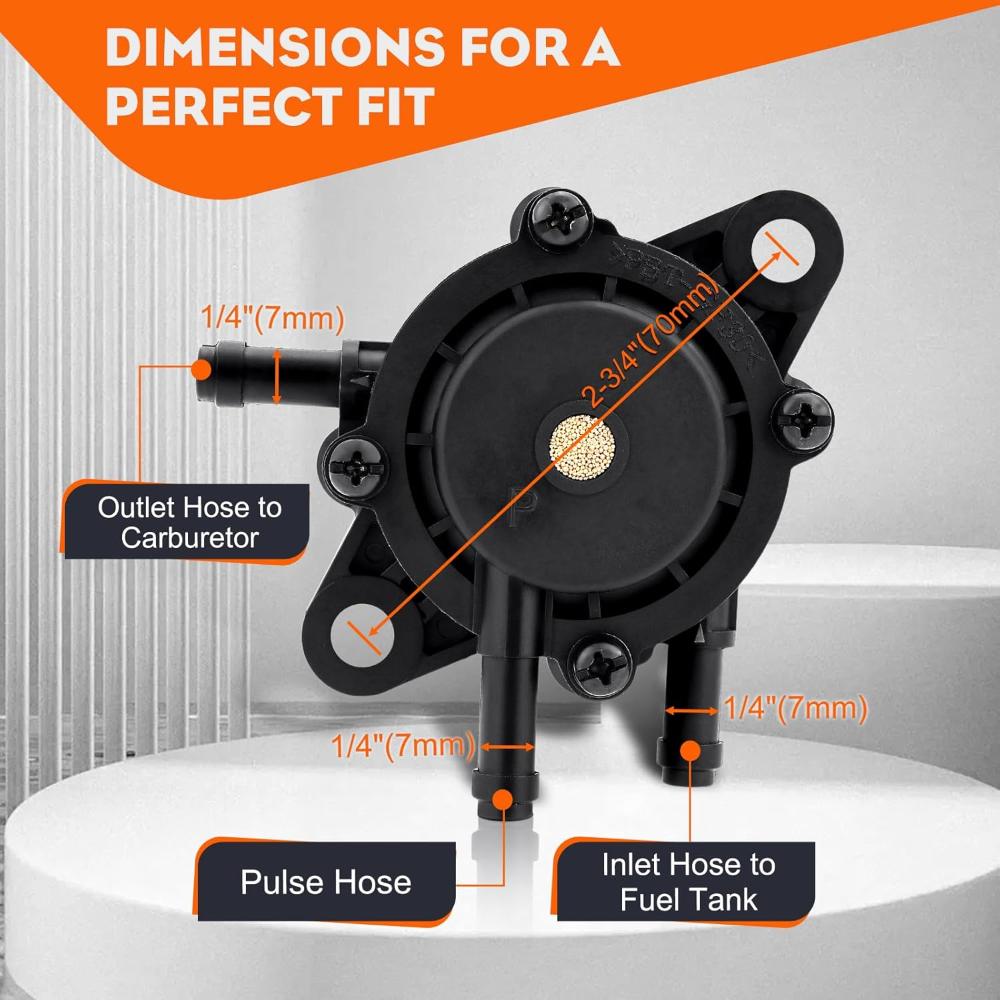 Fuel Pump Kit for 24 393 16-S John Deere LG808656 Honda 16700-Z0J-003 Kawasaki 49040-7001  BS 808656 807429 491922 691034 Engine Lawn Mower - 0