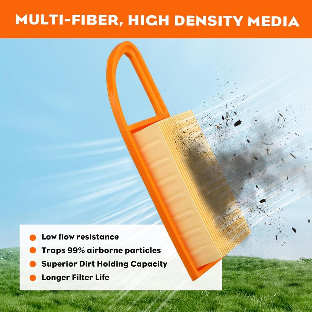 Hipa 5 Pack of Air Filters for STIHL BR600 BR550 BR500 Backpack Blower Replace 4282-141-0300 4282-141-0300B