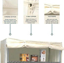 Storage Shelving Unit Cover, fits racks 36"W x 18"D x 72"H in Off White-5