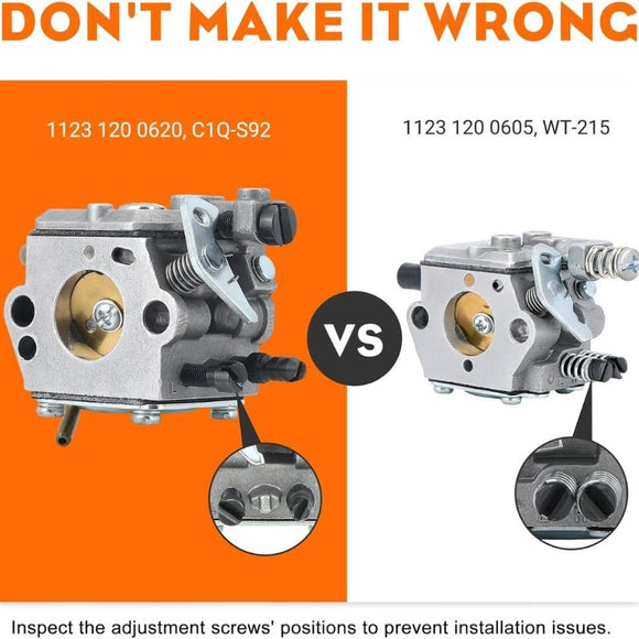 Hipa MS250 Carburetor Kit for Stihl MS230 MS250C MS 230 MS 250 Chainsaw Carb Parts Replace 1123-120-0620 Zama C1Q-S92