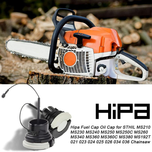 Hipa Fuel Cap Oil Cap for STHIL MS390 MS250 MS210 MS230 MS240 MS250C MS260 MS340 MS360 MS360C Chainsaw Replace 0000-350-0525 0000-350-0526