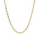 10K Yellow Gold Hollow Diamond Cut Rope Chain (2.00 mm)-2