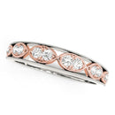 14k White And Rose Gold Infinity Style Diamond Band (1/5 cttw)-1