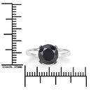 3.00 Carat Genuine Black Diamond 14K White Gold Ring-3