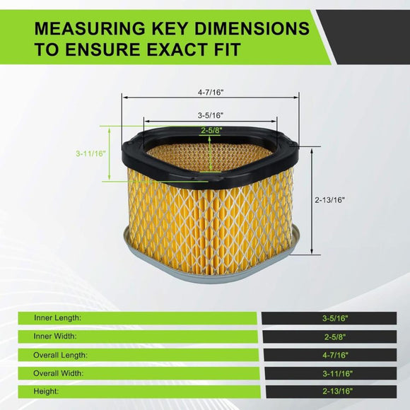 Hipa 12 083 05-S Air Pre Filter for John Deere LX173 LT133 LT155 LTR155 Scotts Tractor Replace 12-083-14 1208305 GY20574 M92359 AM121608 AM123553