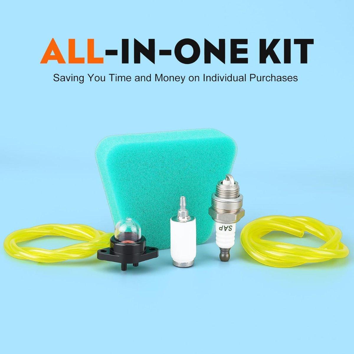 Hipa Parts for Poulan 2150 2375 1950 2055 Chainsaw Primer Bulb Pump with 530037793 Air Filter Fuel Filter Fuel Line Hose Tube Kit