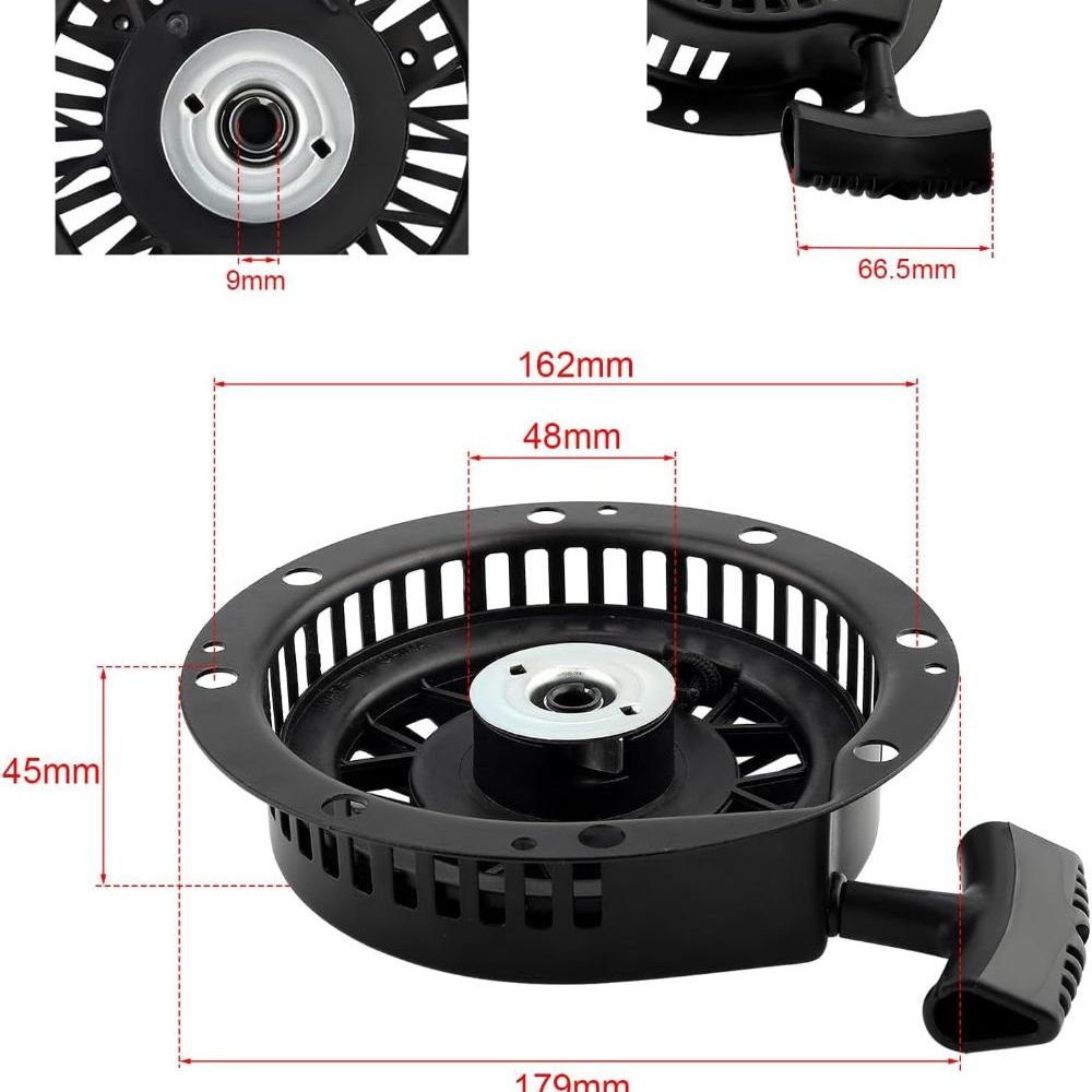 Hipa 590748 590788 Recoil Pull Starter for Tecumseh OHH50 OHH60 OHH65 HM80 HM90 HM100 H318XA LH358EA 5-10HP 4 Cycle Engine for 590736 590746 590749 - 0