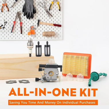 Hipa 4601 120 0600 Carburetor Air Filter Kit for STIHL MM55 MM55C Tiller Multi Engine Replace Zama C1Q-S202A C1Q-S202 - 0