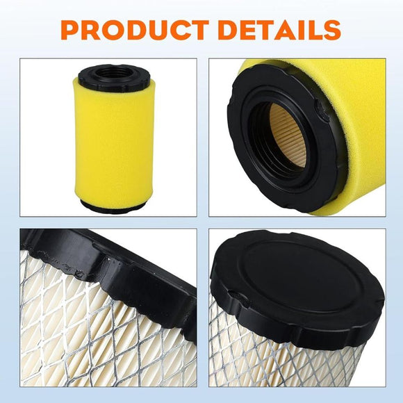 Hipa 33M677 Air Filter For John Deere LA125 D120 Briggs and Stratton 331877 33M777 31Q677 20-21HP Engine Lawn Mower Replace 793569 793685