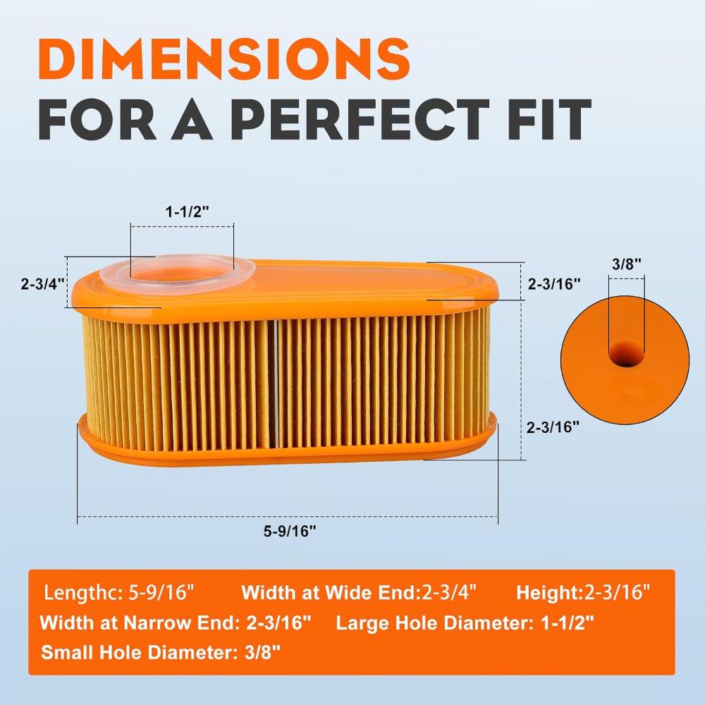 Hipa 795066 796254 Air Filter for Briggs Stratton 796254 775 775EX 800 800E 825E 850 850E 875EX 950E Series Engine Lawn Mower Maintenance Kit - 0